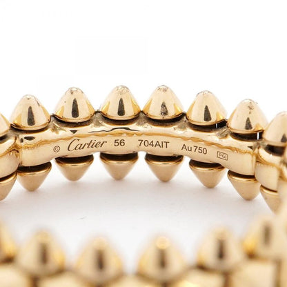 Cartier Ring Crush 18K Pink Gold Pink Gold #56 Men Women Unisex