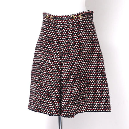 Gucci Skirt Size 42 Tweed Sequins Bit Hardware Belt Decoration Michele Period
