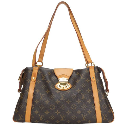 Louis Vuitton Handbag Stresa PM M51186 Monogram Nubuck Brown Shoulder Casual