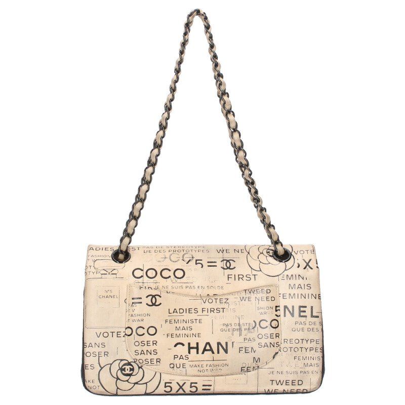 Chanel Matelasse 25 Newspaper W Flap Shoulder Bag Women 25