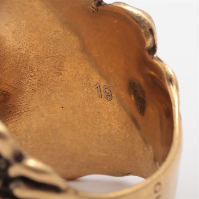 Gucci Michele Period Lion Head GP Ring 19 (actual Size 18) Gold Made In Italy