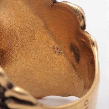 Gucci Michele Period Lion Head GP Ring 19 (actual Size 18) Gold Made In Italy