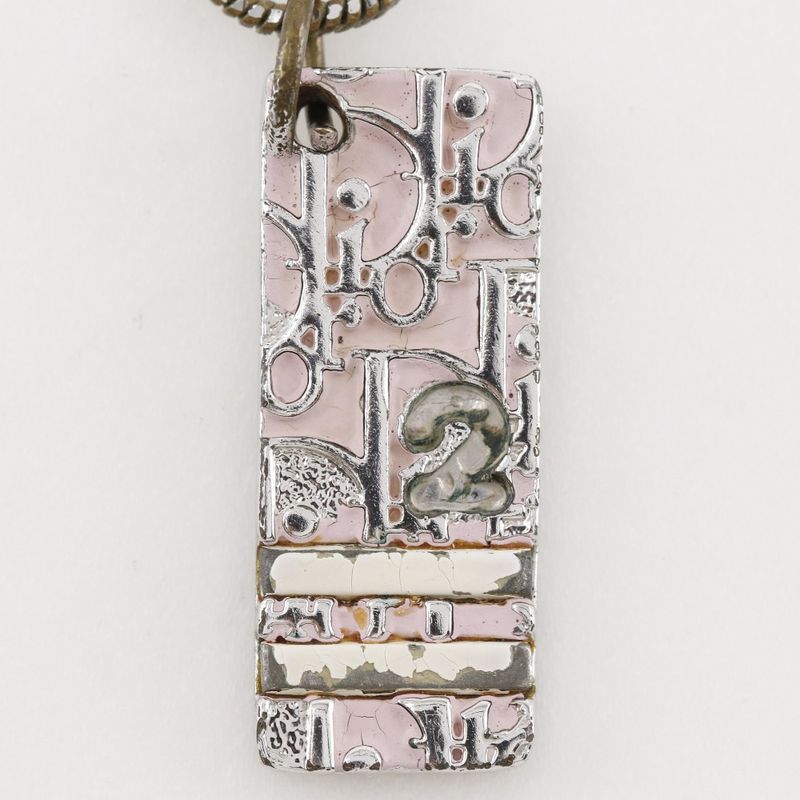 Dior Christian Dior Trotter No2 Metal Silver Ladies 9.2g Necklace