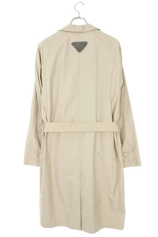 Prada Sgc214 Cotton Blend Oversized Coat With Belt Men's 48