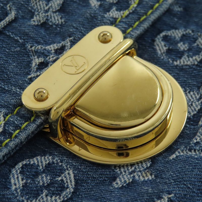 Louis Vuitton M95018 Flat Shopper Tote Bag Monogram Denim Women