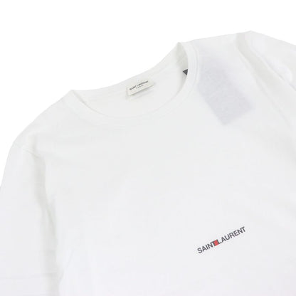 Saint Laurent Paris 2021 464572 100% Cotton Logo Print Crew Neck Short Sleeve
