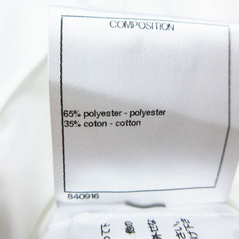 Chanel P63258v48585 Bow Tie Sleeveless Coco Mark Button Blouse Top White Size S