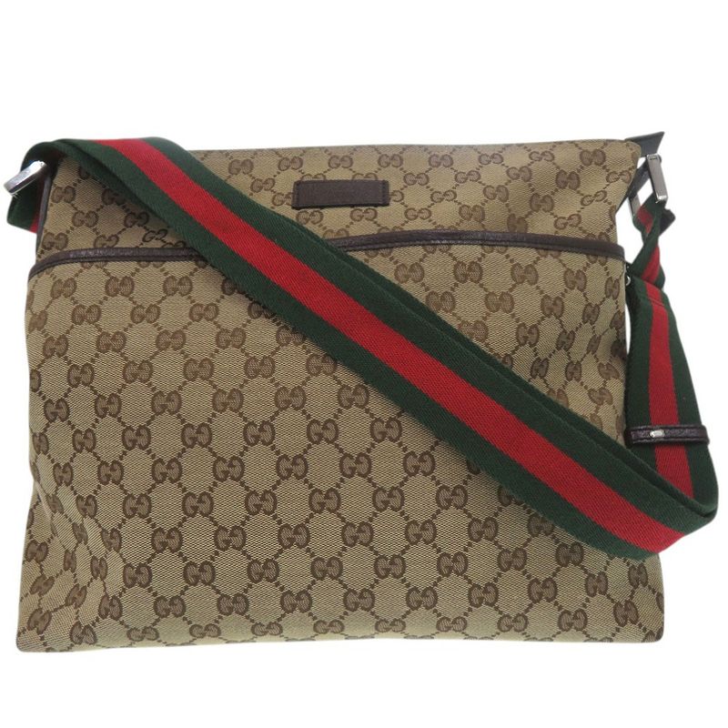 Gucci Sherry Line 189751 Shoulder Bag GG Canvas Leather Beige 0941 Gucci