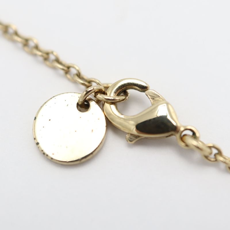 Christian DIOR Cles Di Lune Necklace CD Logo Rhinestone Accessory Ladies With