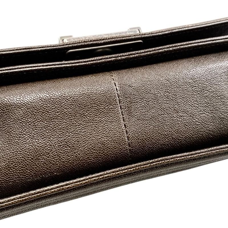 Chanel Boy Chanel Shoulder Bag Chain Bag A67086 Matelasse Caviar Skin Coco Dark