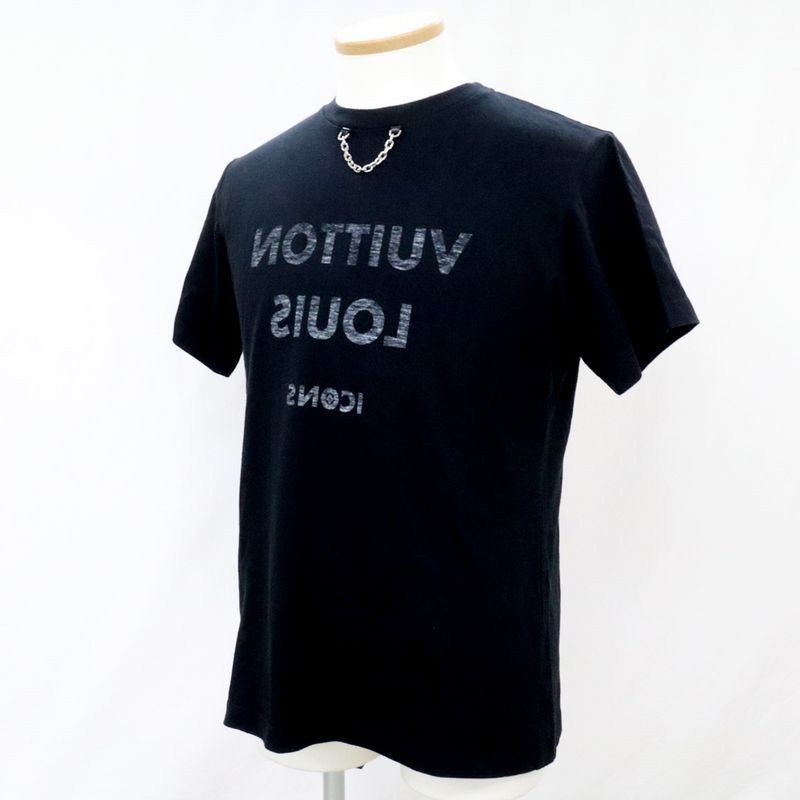 Louis Vuitton Inverted Icon Logo Short Sleeve T-shirt Fjts18txp Black