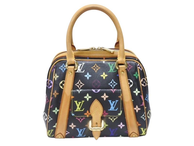 Louis Vuitton Monogram Multicolor Priscilla Handbag Noir Black Gold
