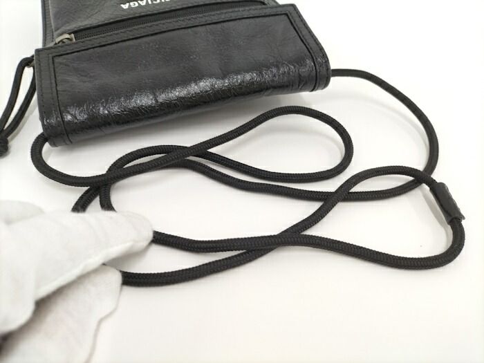 Balenciaga Explorer Shoulder Bag Leather Black 532298