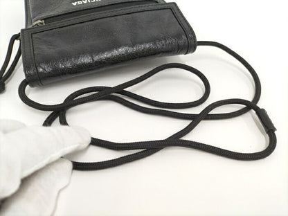 Balenciaga Explorer Shoulder Bag Leather Black 532298