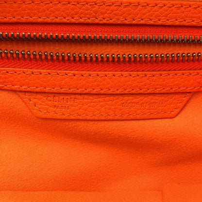 Celine - Phoebe Period Luggage Mini Shopper Leather Tote Bag - Orange - Women