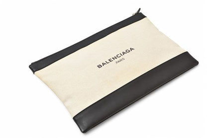 Balenciaga Clutch Bag Second Bag Balenciaga NAVY CLIP Navy Clip Pouch Canvas