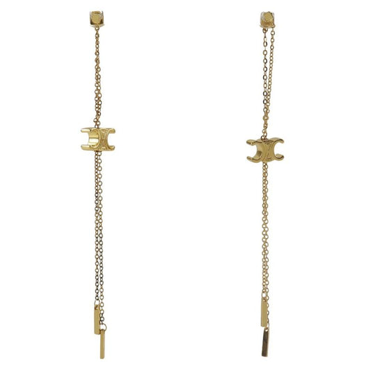 Celine Triomphe Lariat Gold Plated Ladies 6.6g Earrings