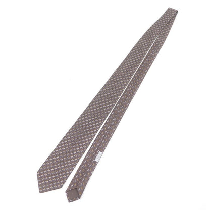 Hermes 625657 100% Silk Jockey&toy Horse All Over Regular Tie Brown With Box