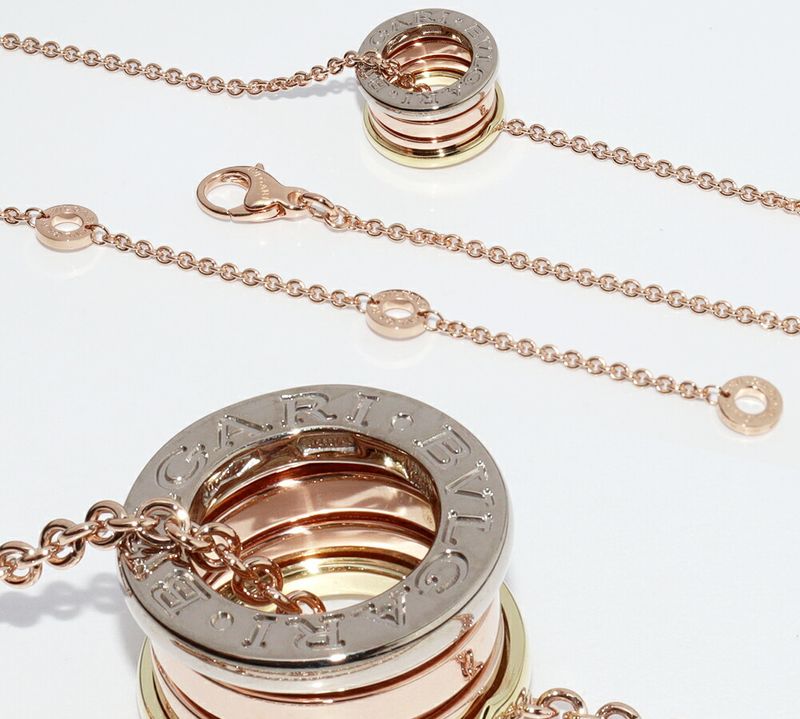 Bulgari Pendant Necklace 18K Yellow Gold 18K White Gold 18K Pink Gold Bzero1