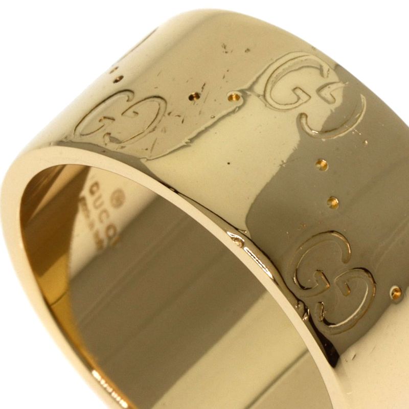 Gucci GG Icon Wide #11 Ring - 18K Yellow Gold Ladies