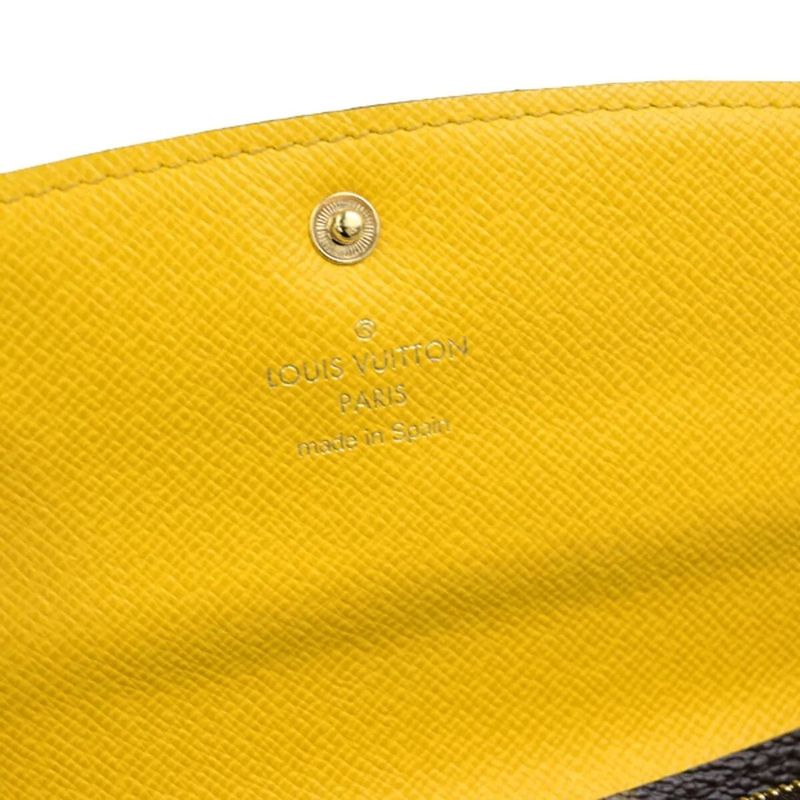 Louis Vuitton Long Wallet Portefeuille Emily Monogram Yellow M60698 61fa064