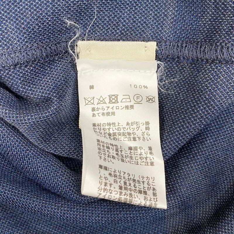 Hermes Short Sleeve T Shirt Horse Pattern Deer Pattern S Size Cotton Navy 22ss