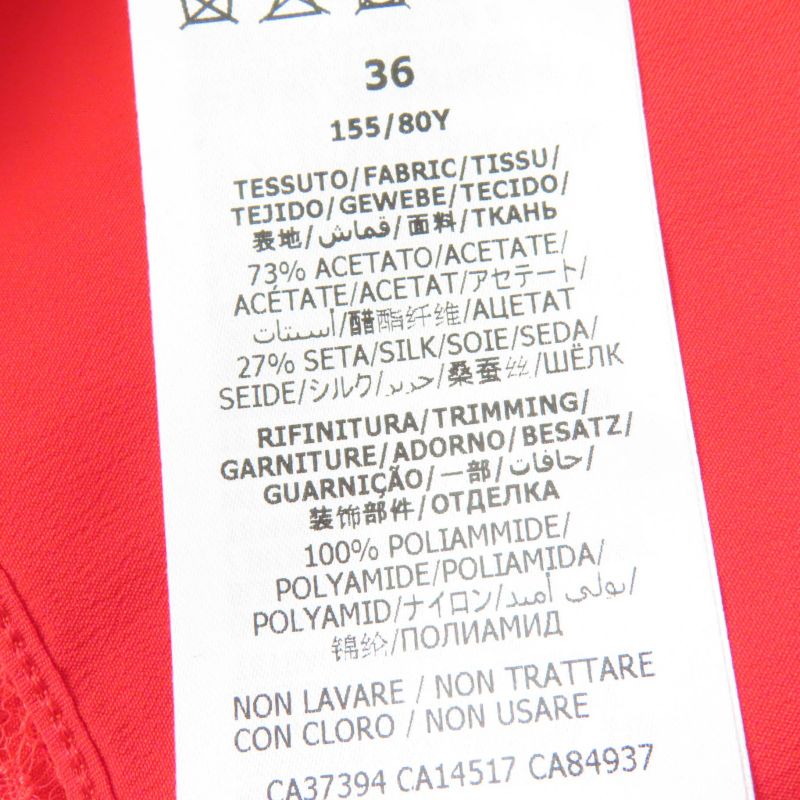 Gucci 2020 633322 100% Silk Sheer Long Sleeve Blouse Top With Rhinestones Red