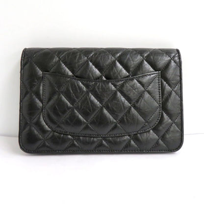 Chanel Matelasse 2.55 Chain Wallet Aged Calfskin Antique Gold Hardware