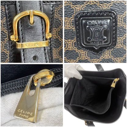 Celine Mini Tote Bag Black Macadam Pvcleather Bucket Shape Bucket