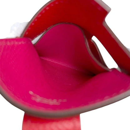 Hermes Card Case Red Pink Rouge Coup Rose Extreme