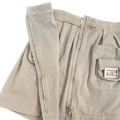 Fendi 22aw Baguette 25th Anniversary Cotton Drill Skirt Fq7439 Am34 Beige 38