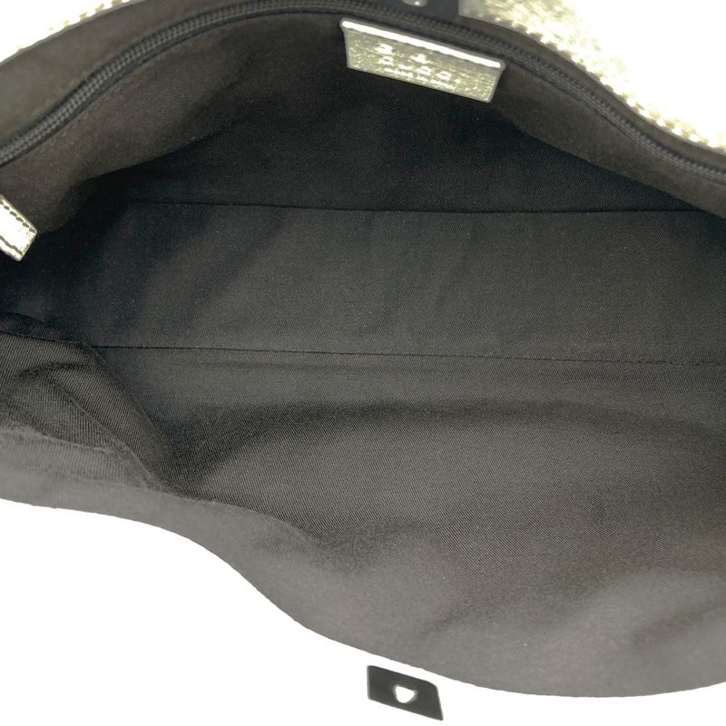 Gucci 179587 001013 GG Canvas Tote Handbag Leather Women