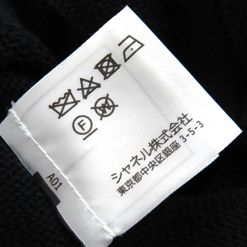 CHANEL P58547 100% Cotton Clear Coco Mark Button Openwork V-neck Knit Dress