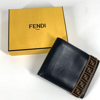 Fendi Bifold Wallet Bi-fold Wallet 7m0266 Leather Black