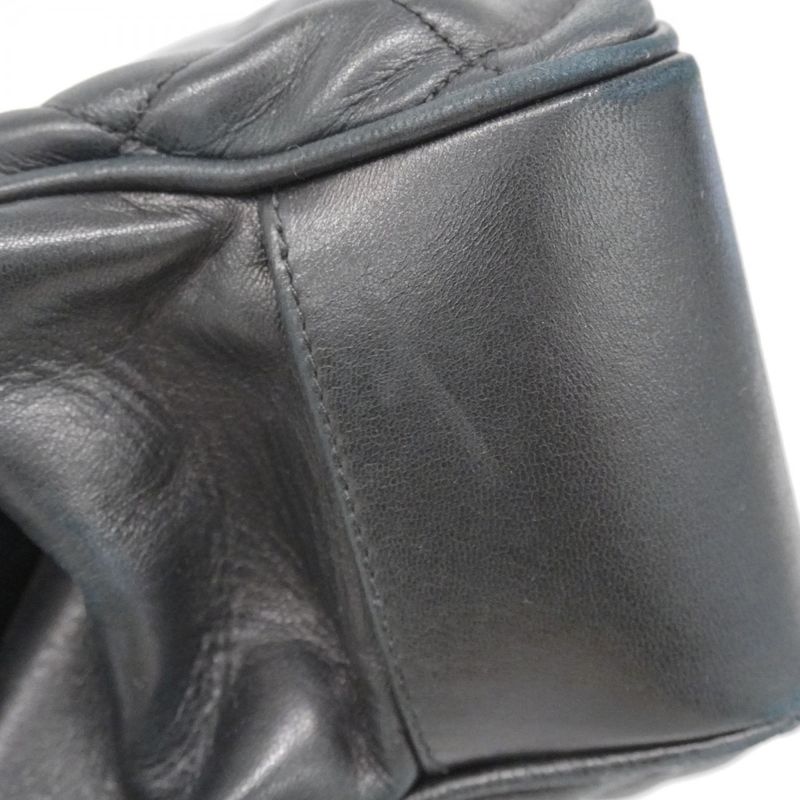 Chanel Shoulder Bag Matelasse Lambskin Black Gold Hardware Women