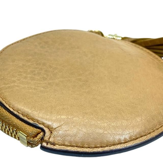 Gucci 337946 Soho Coin Case Coin Purse Mini Wallet Circle Shape Compact Leather