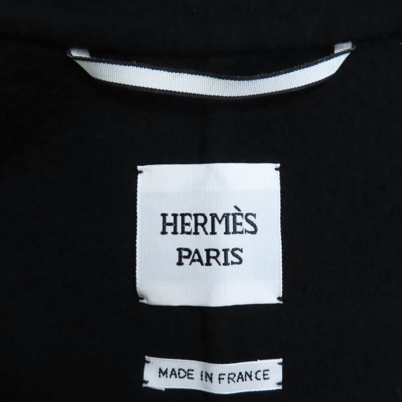 Hermes 2023 3h0141da 100% Cashmere Leather Use Belt Design Long Gilet Vest