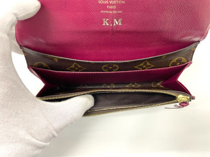 Louis Vuitton Monogram Portefeuille Emilie Zipper Long Wallet M41943 Brown ×
