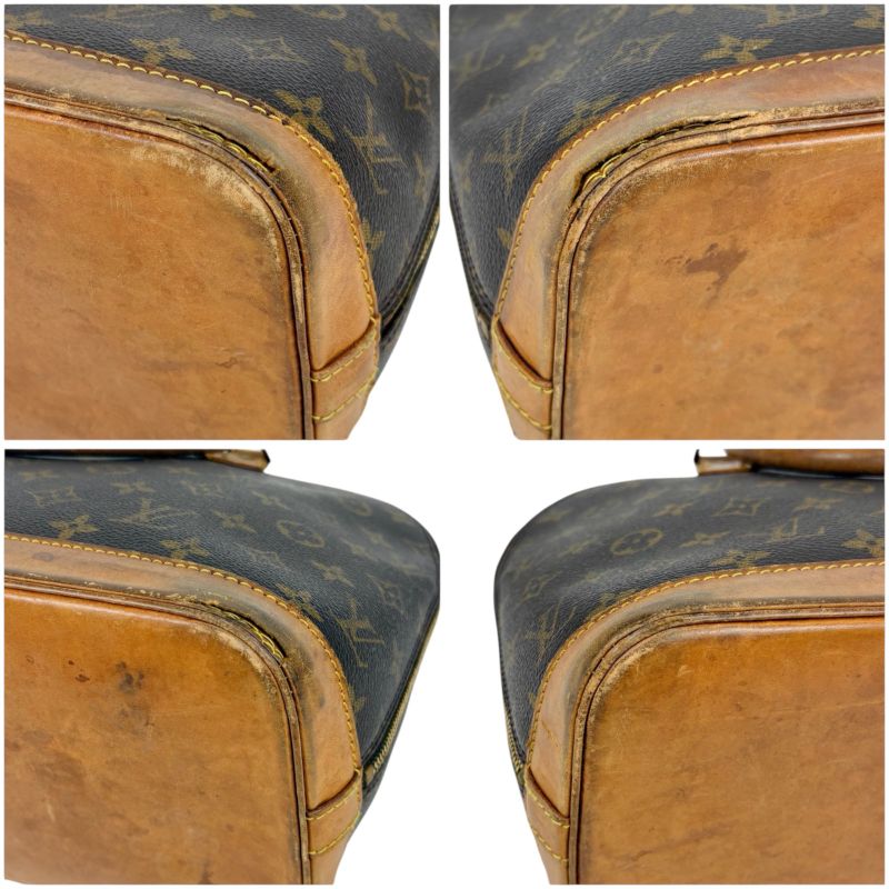 Louis Vuitton Alma PM Monogram Leather Handbag Brown Mini Tote Bag