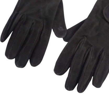 Hermes Gloves H Logo Hardware Suede Leather Rede