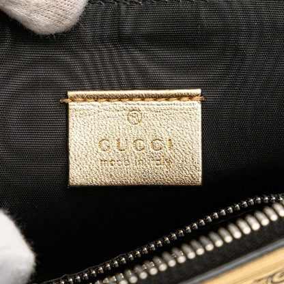 Gucci X SEGA Guccy Print 511189 Gold Black Leather Women's Gucci