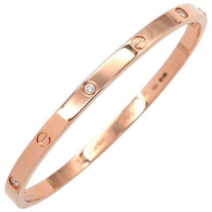 Cartier Bracelet Love Bracelet Half Diamond 6p Diamond 18k Pink Gold Diamond