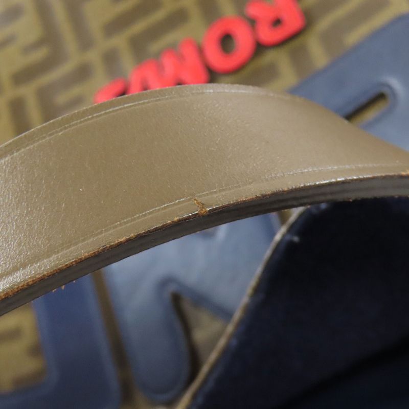 Fendi Fila Collaboration Zucca Pattern Tote Bag Coated Canvas Women