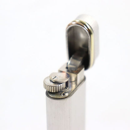 Cartier Trinity New Shape Oval Roller Lighter Silver Gold Swiss Made Ignition