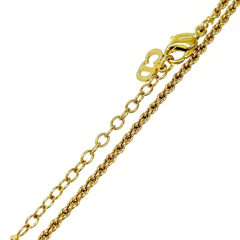 Christian Dior GP Rhinestone CD Logo Necklace Women 304874 Necklace