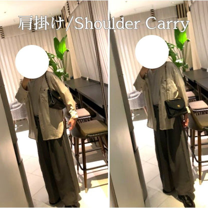 ◎ Authentic Chanel Half Moon Matelasse Chain Shoulder Bag Black Coco Mark