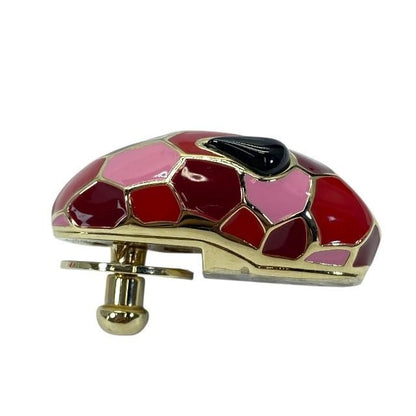 Bvlgari Bulgari Serpenti Bagcharm Clasp Snake Gold Pink Red GP