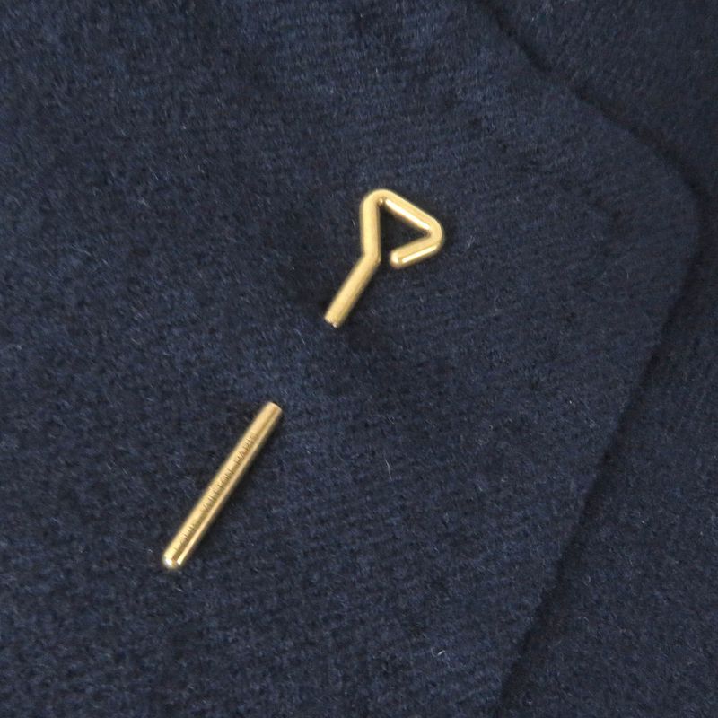 Louis Vuitton 20AW Wool Lined Giant Monogram Double Face Chester Coat Navy 52