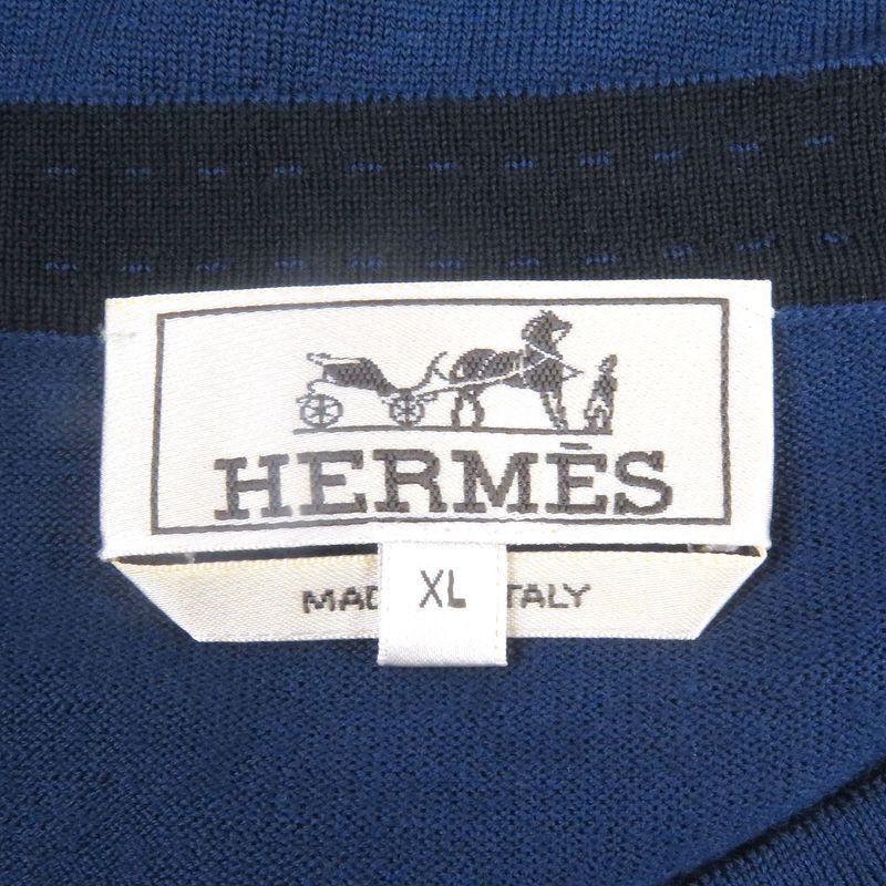 Hermes 2020 100% Wool H Logo Saddle Stitch Light Hand Crew Neck Long