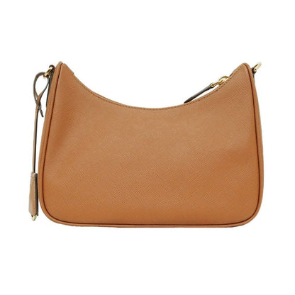 Prada Re-edition Saffiano Leather Shoulder Bag Hand 1bh204 Camel Ladies
